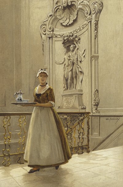 एक अच्छी तरह से घर में सीढ़ी, c1740 (क्रोमोलिथ) द्वारा विलेम II स्टीलिंक